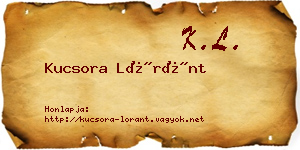 Kucsora Lóránt névjegykártya